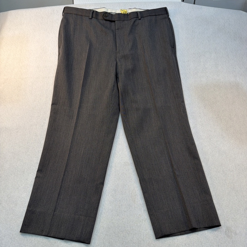 Brooks Brothers 1818 Pants Mens 40x26.5  Gray Madison Dress Trouser 100%‎ Wool